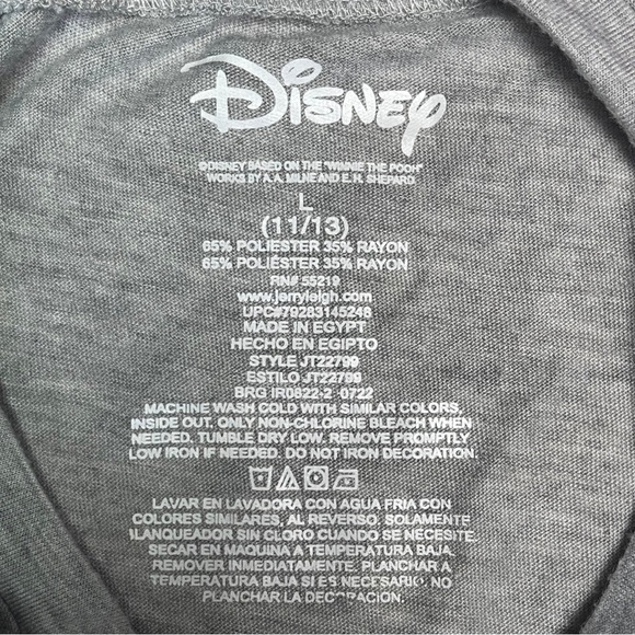 Disney Winnie the Pooh tee t shirt lightweight comfy short sleeve size juniors L - Picture 4 of 4
